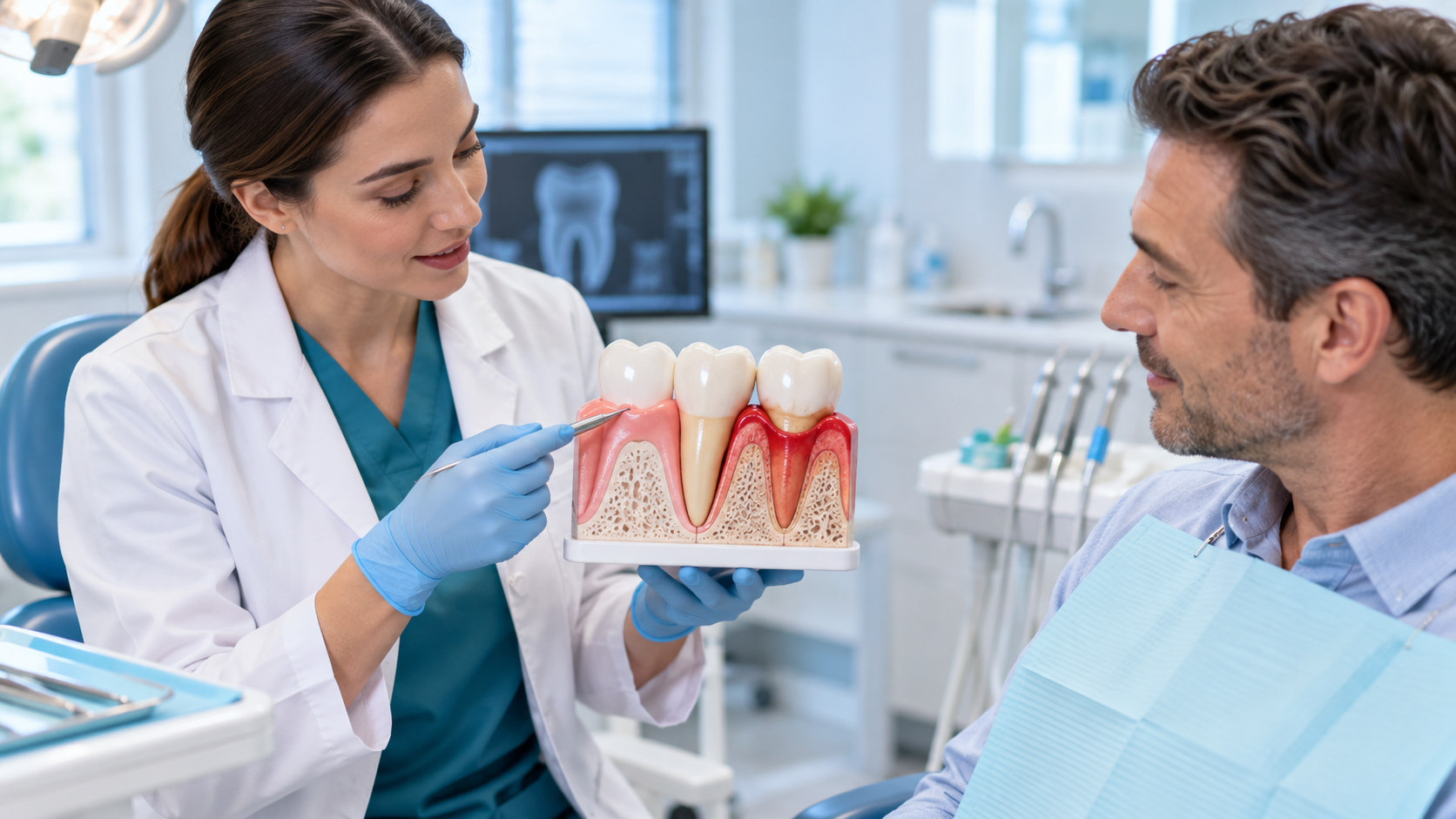 Imagen del post: Gingivitis y Periodontitis: Causas, Sangrado de Encías y Cómo Prevenir la Pérdida Dental
